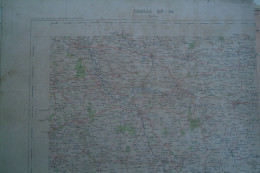 87-BELLAC- CARTE GEOGRAPHIQUE  FIN XIXE S.-VILLEFAVARD-CHATEAUPONSAC-RAZES-LE DORAT-MEZIERES- NOUIC-VAULRY-MORTEMART- - Geographical Maps