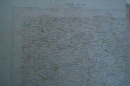 23- LA SOUTERRAINE- CARTE GEOGRAPHIQUE  FIN XIXE S.- BENEVENT-MOURIOUX-JANAILLAT-ST VAURY-FOLLE-BERSAC-ARRENES - Cartes Géographiques