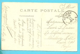 Kaart Met Stempel VEURNE / FURNES Op 28/12/1914 - Zone Non Occupée