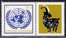 ONU New York 2015 Année De La Chèvre Year Of The Goat ** - Andere & Zonder Classificatie