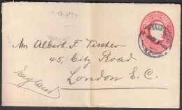 New Zealand Wellington / Postal Stationery One Penny / Sent To London - Cartas & Documentos