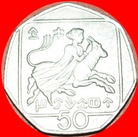 § HEPTAGON~ABDUCTION OF EUROPA ★ CYPRUS 50 CENTS 1991!  LOW START ★ NO RESERVE!!! - Cyprus