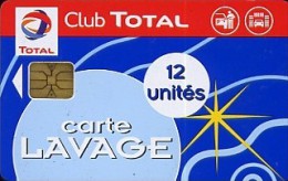 @+ Carte De Lavage TOTAL - ETOILE - 12 UNITES - SA1. Bandeau Recto "Club Total" - Colada De Coche