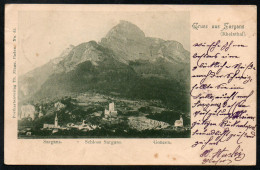 6968 - Alte Ansichtskarte - Gruß Aus Sargans - Schloß - Gonzen - Gel 1901 Nach Hannover - Zingg - Sargans