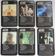 6 Carte STAR WARS TOP TRUMPS 2004 Chewbacca Obi Wan Kenobi Greedo Palpatine C 3P0 - Star Wars