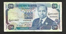 [NC] KENYA - CENTRAL BANK Of KENYA - 20 SHILLINGS (1988) - D. TOROITICH ARAP MOI - Kenya