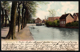 6973 - Alte Ansichtskarte - Nienburg An Der Weser Gel 1906 Nach Bielefeld - Nienburg