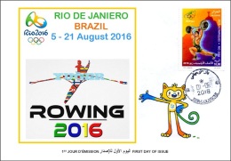 ALGERIE ALGERIA 2016 - FDC Olympic Games Rio 2016 Rowing Olympische Spiele Olímpicos Olympics Remo Rudern - Summer 2016: Rio De Janeiro