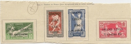 SYrie  Série JO 1924 N° 122 A 125 Et 149 A 152  Collé Sur Fragment - A Décoler - Ungebraucht