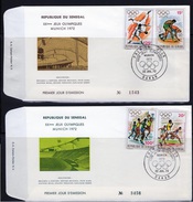 Senegal 1972, Olympic Games In Munich, Judo, Basketball, Running, 4val In 2FDC - Summer 1972: Munich