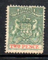 T169 - BRITISH SOUTH AFRICA COMPANY 1892 , Gibbons N. 20  * - Non Classificati