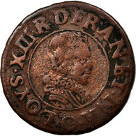 Monnaie, France, Louis XIII, Double Tournois, Buste Juvénile, Double Tournois - 1610-1643 Luis XIII El Justo