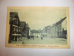 5acn - CPA N° 3346 -  GUEMENE SUR SCORFF - Place Des Halles - [56] - Morbihan - - Guemene Sur Scorff