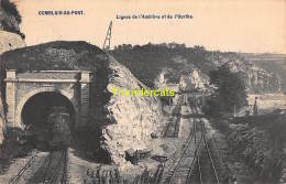 CPA  COMBLAIN AU PONT  LIGNES DE L'AMBLEVE ET DE L'OURTHE TRAIN A VAPEUR - Comblain-au-Pont