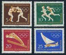Germany GDR 1960 Olympics Game Squaw Valley Rome Boxing Sprinters Sports Ski Jump Stamps MNH SC 488-491 Michel 746-749 - Winter 1960: Squaw Valley