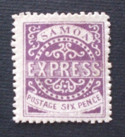 SAMOA 1877 - 1881 Express Stamps 6 P Violet MNHL PERFORATION  12 1/4 - American Samoa