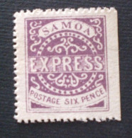 SAMOA 1871 - 1882 Express Stamps 6 P Violet MNH PERFORATION  12 3/4 - Amerikaans-Samoa