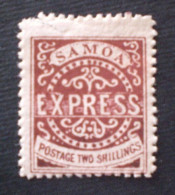 SAMOA 1877 - 1882 Express Stamps 2 Sh Sepia  MNH PERFORATION  11 3/4   "ROTTO " - Amerikaans-Samoa