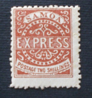 SAMOA 1877 - 1882 Express Stamps 2 Sh Sepia  MNLH PERFORATION  11 1/2 X 11 - Samoa Americano