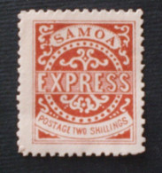 SAMOA 1877 - 1882 Express Stamps 2 Sh Sepia  MH PERFORATION  11 1/2 X 12 - Samoa Américaine