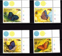 1991 Seychelles Butterflies Complete Set Of 4 MNH - Seychelles (1976-...)