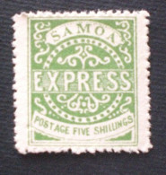 SAMOA 1877 - 1882 Express Stamps 5 Sh Green  MNH PERFORATION  12 1/2 - Samoa Américaine