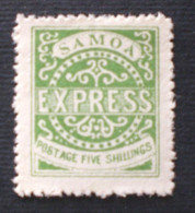 SAMOA 1877 - 1882 Express Stamps 5 Sh Green  MNH PERFORATION  12 1/2 - Samoa Américaine