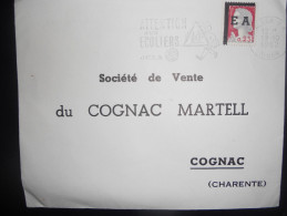 Algerie , Lettre D Alger 1962 Pour Cognac , Surcharge EA - Brieven En Documenten