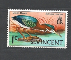 St. Vincent   1970 Birds   MNH  Butorides Virescens The Green Heron - St.Vincent (...-1979)