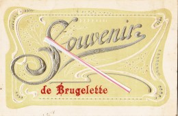 Souvenir De BRUGELETTE - Carte Colorée, Gauffrée De Style Art Noueau - Brugelette
