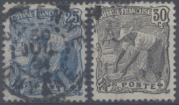 France, Guyane : N° 56 Et 57 Oblitéré Année 1904 - Usati