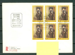 Finland 1976 FDC Yv 6 X 752 Registered Letter Sent To Bruges (Belgium) - Briefe U. Dokumente