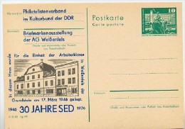 DDR P79-2b-76 C30-b Postkarte PRIVATER ZUDRUCK Typ 2 30 Jahre SED Weißenfels 1976 - Cartoline Private - Nuovi