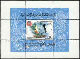 Circa 1967, FISH, Souvenir Sheet Unlisted By Yvert, Unmounted, VF Quality! - Yémen