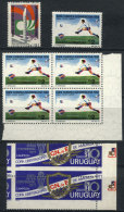 Topic FOOTBALL: Lot Of Stamps With Good VARIETIES, All MNH And Of Excellent Quality, Retail Value US$175 Or More! - Uruguay