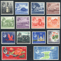 Sc.89/102, 1960 Birds, Flowers, Petroleum Etc., Complete Set Of 14 Values, VF Quality, Catalog Value US$49.75. - Trinidad En Tobago (...-1961)