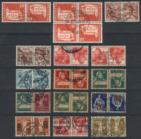 TETE-BECHES: Lot Of Several Tete-beche Pairs And Blocks Of 4, Used, Most Of Very Fine Quality! - Sammlungen