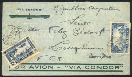 Airmail Cover Sent From Dakar To Lonquimay (La Pampa, Argentina) On 26/JUL/1936, Arrival Backstamp Of 31/JUL,... - Storia Postale