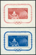 Yvert 47/48, 1960 Roma Olympic Games, The Set Of 2 Unmounted S.sheets, VF Quality, Catalog Value Euros 67+ - Blocks & Kleinbögen
