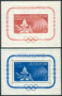 Yvert 47/48, 1960 Roma Olympic Games, The Set Of 2 Unmounted S.sheets, VF Quality, Catalog Value Euros 67+ - Hojas Bloque