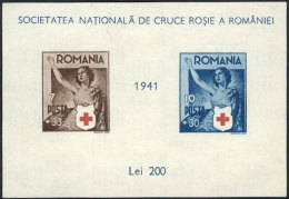 Yvert 7, 1942 Red Cross, Issued Without Gum, Fine Quality, Catalog Value US$45. - Blocs-feuillets