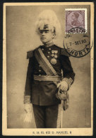 King Manuel II, Royalty, Maximum Card Of SE/1910, VF Quality - Tarjetas – Máximo