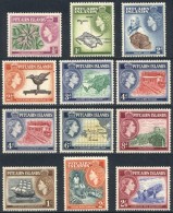 Sc.20/30 + 31, 1957/8 Ships, Maps Etc., Complete Set Of 12 Values, Mint Very Lightly Hinged (appear MNH), VF... - Pitcairn