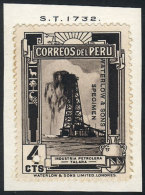 Sc.358, 1936 4c. Petroleum Industry, SPECIMEN Of Waterlow & Sons Ltd. In The Adopted Color, With 'Waterlow... - Perù