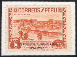 Sc.333, 1935 5c. Huacachina, SPECIMEN Of Waterlow & Sons Ltd. In A Color Different From The Adopted One, With... - Pérou