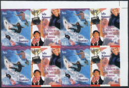 Sc.1524, 2006 Sport (surfing), IMPERFORATE BLOCK Consisting Of 4 Sets, Excellent Quality, Rare! - Perù