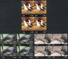 Sc.1520/1522, 2006 Birds, Complete Set Of 3 Values In IMPERFORATE BLOCKS OF 4, Excellent Quality, Rare! - Perù