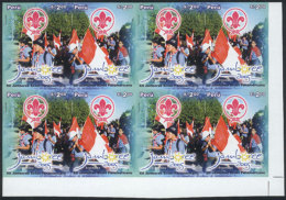 Sc.1502, 2006 Scouts, 12th Jamboree Of Argentina, IMPERFORATE BLOCK OF 4 Consisting Of 4 Sets, Excellent Quality,... - Perù