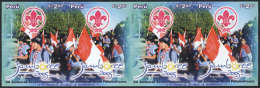 Sc.1502, 2006 Scouts, 12th Jamboree Of Argentina, IMPERFORATE STRIP Consisting Of 2 Sets, Excellent Quality, Rare! - Perú