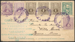 2c. Postal Card Additionally Franked With 18c. (total 20c.), Sent From Asunción To Buenos Aires On... - Paraguay